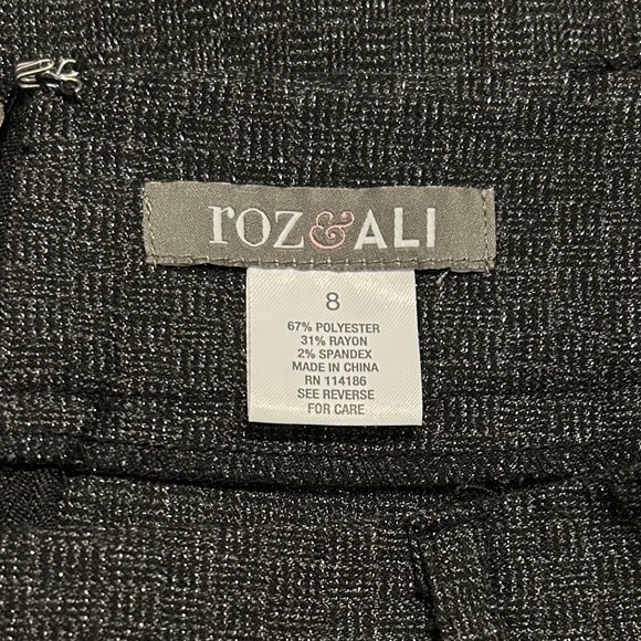 Roz & Ali Gray Sparkle Pencil Workwear Skirt Sz 8 - Picture 2 of 5